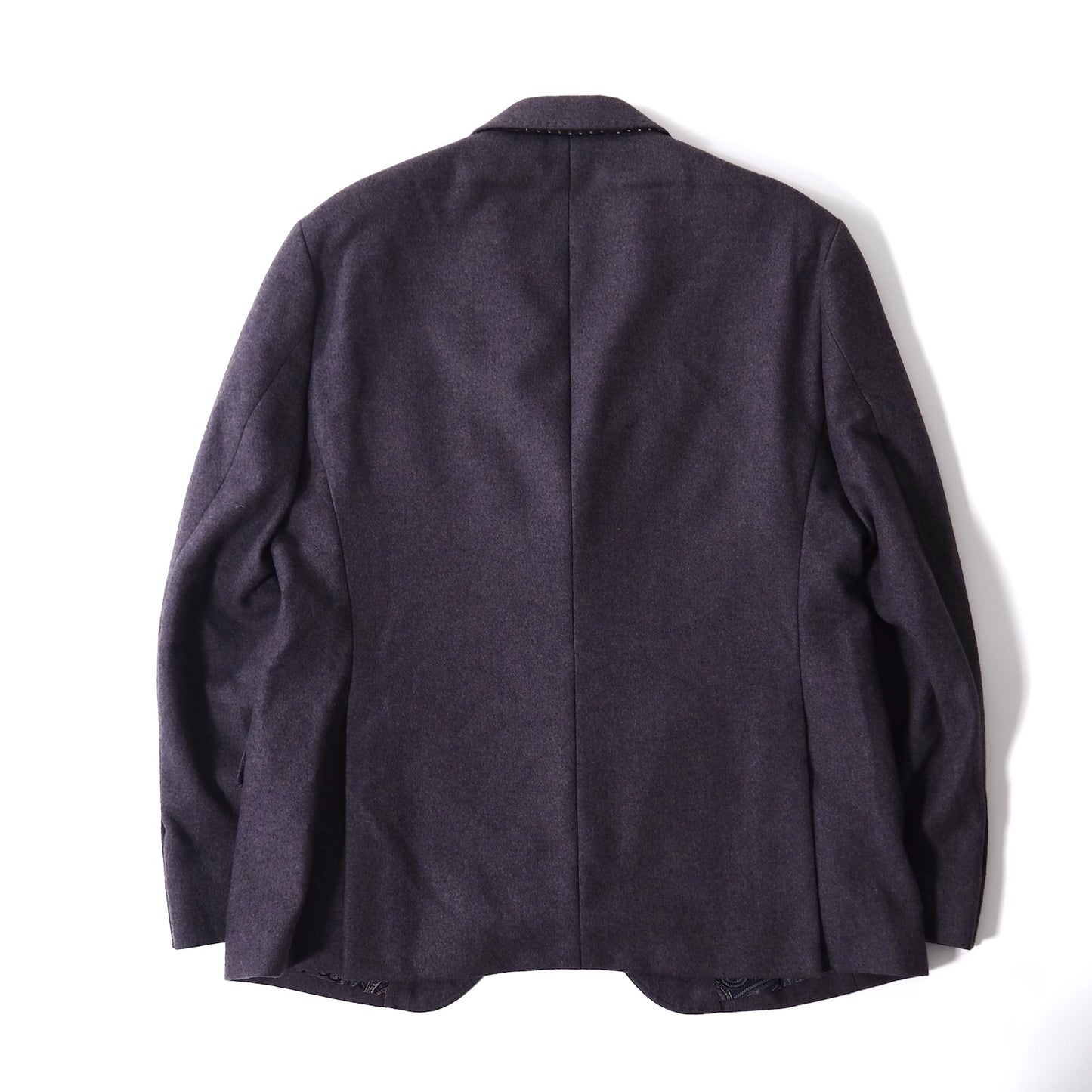 極美品 エトロ ETRO ウール カシミヤ 裏地ペイズリー ジャケット 52 パープル メンズ 正規品 5-ZG088