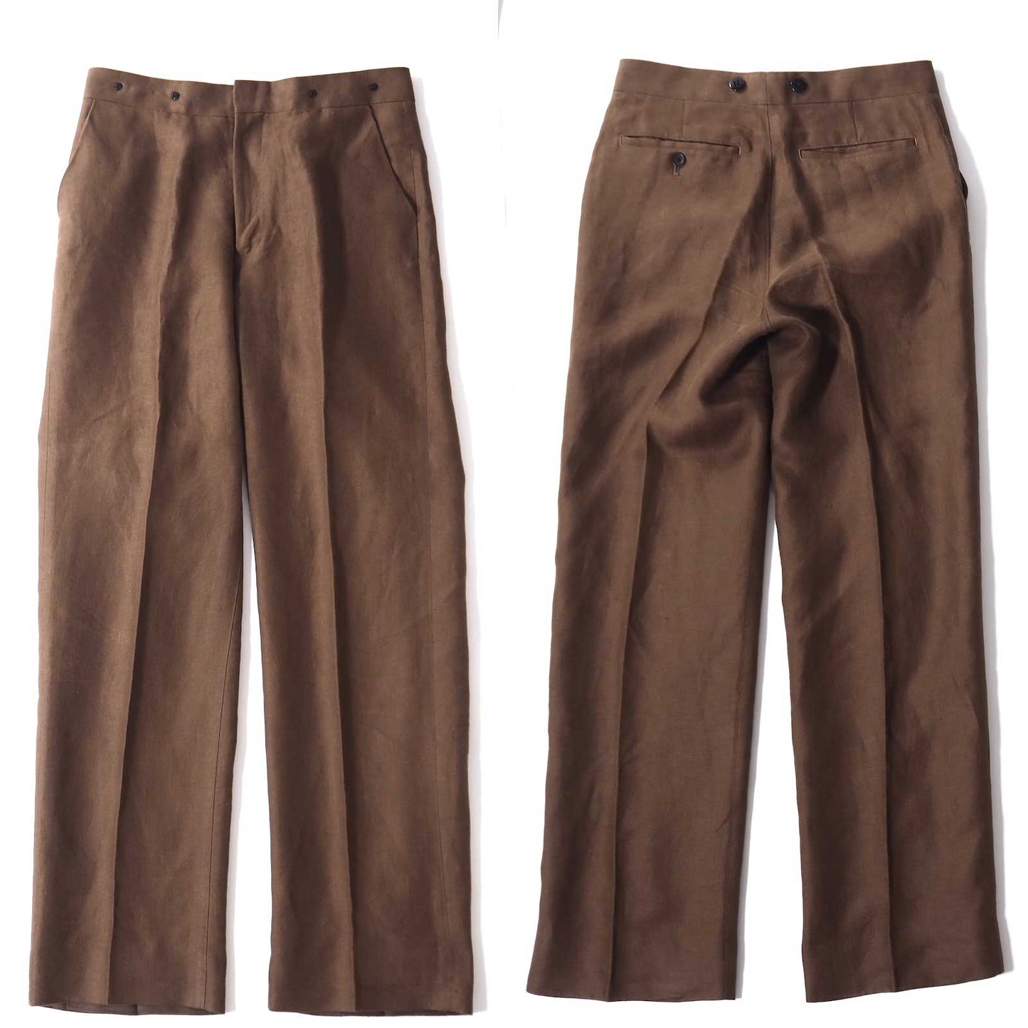 オーラリー AURALEE リネン スーツ セットアップ ジャケット パンツ 3 ブラウン メンズ 正規品 5-ZH005