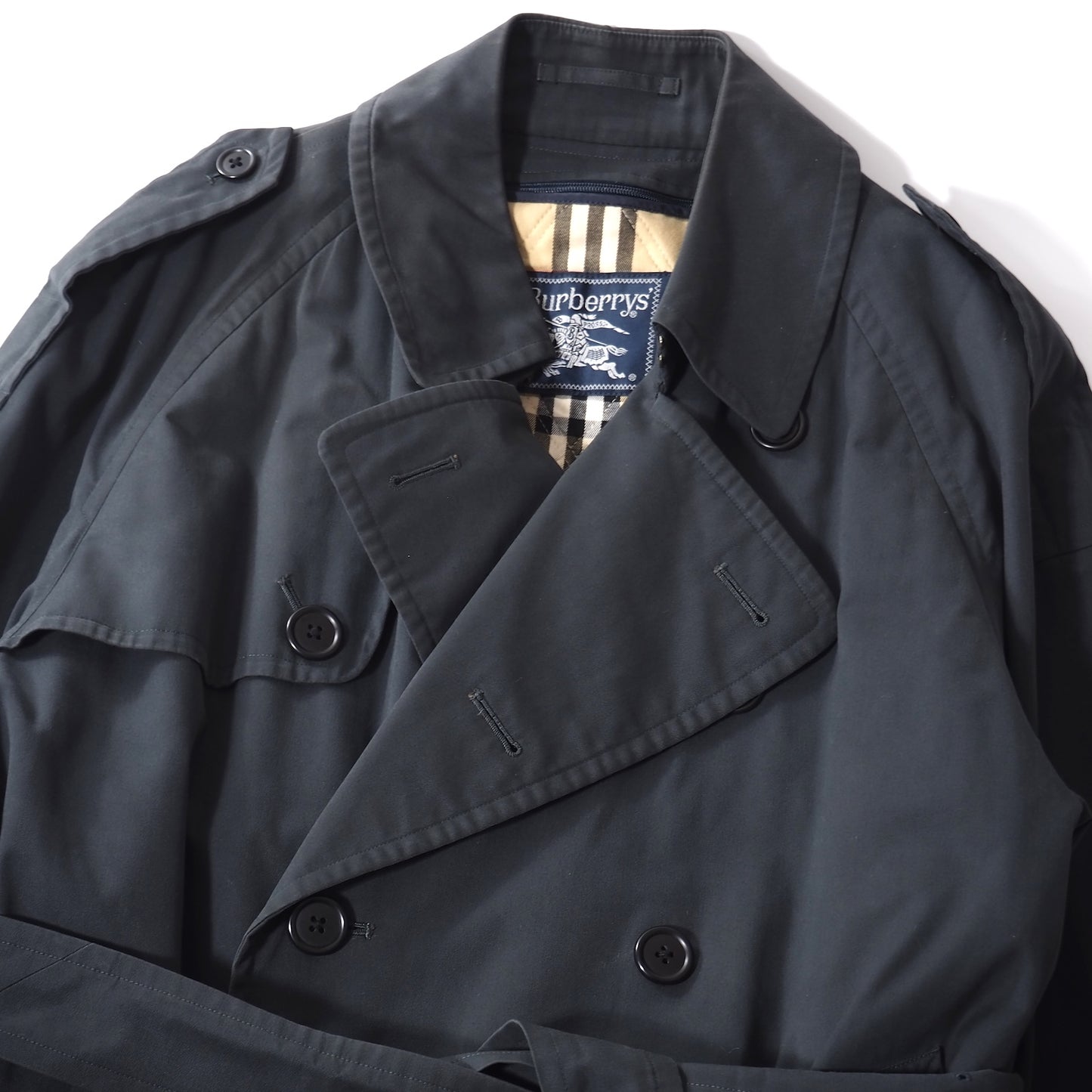 バーバリー Burberrys コットン ライナー付き トレンチコート 90-165-4 グレー メンズ 正規品 5-ZH006