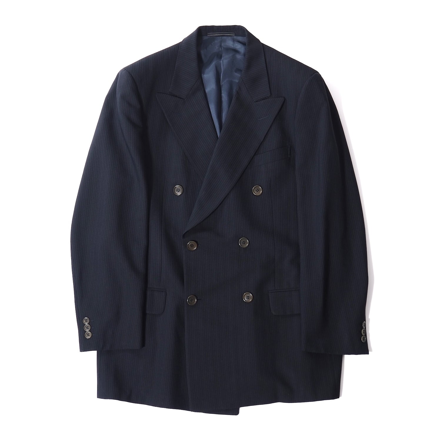 エルメネジルドゼニア Ermenegildo Zegna ウール スーツ セットアップ ジャケット パンツ 50 ダークネイビー メンズ 正規品 5-ZH012