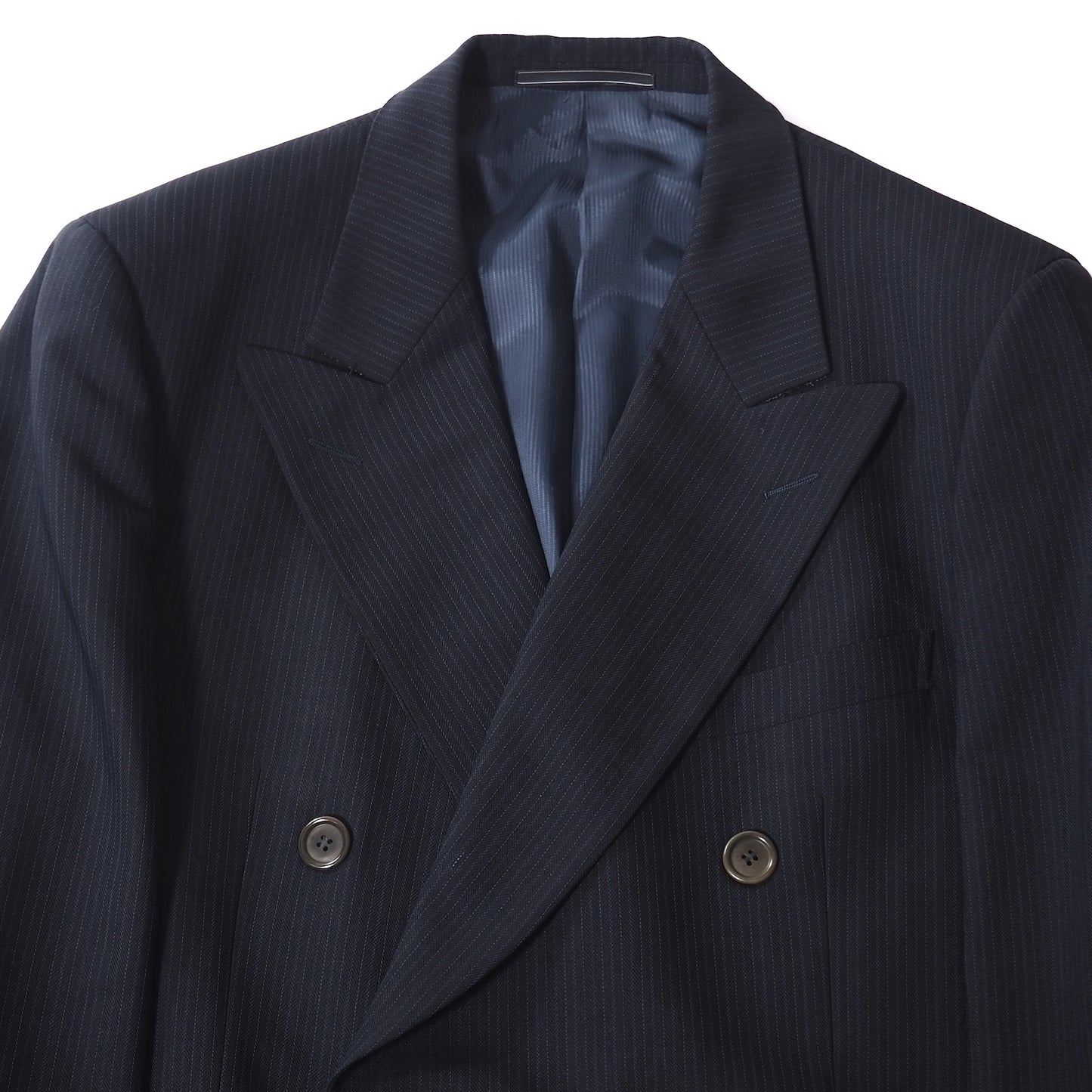 エルメネジルドゼニア Ermenegildo Zegna ウール スーツ セットアップ ジャケット パンツ 50 ダークネイビー メンズ 正規品 5-ZH012
