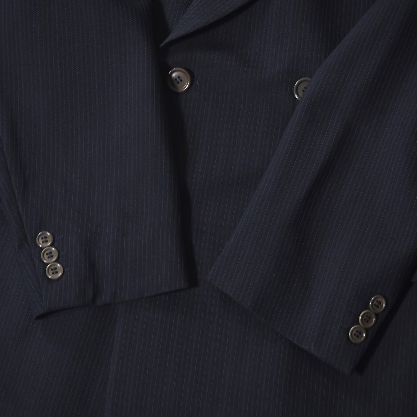 エルメネジルドゼニア Ermenegildo Zegna ウール スーツ セットアップ ジャケット パンツ 50 ダークネイビー メンズ 正規品 5-ZH012