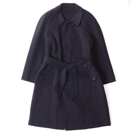 ジバンシー GIVENCHY ヴィンテージ ダブルフェイス ウール ベルテッドコート L ダークネイビー メンズ 正規品 5-ZH016