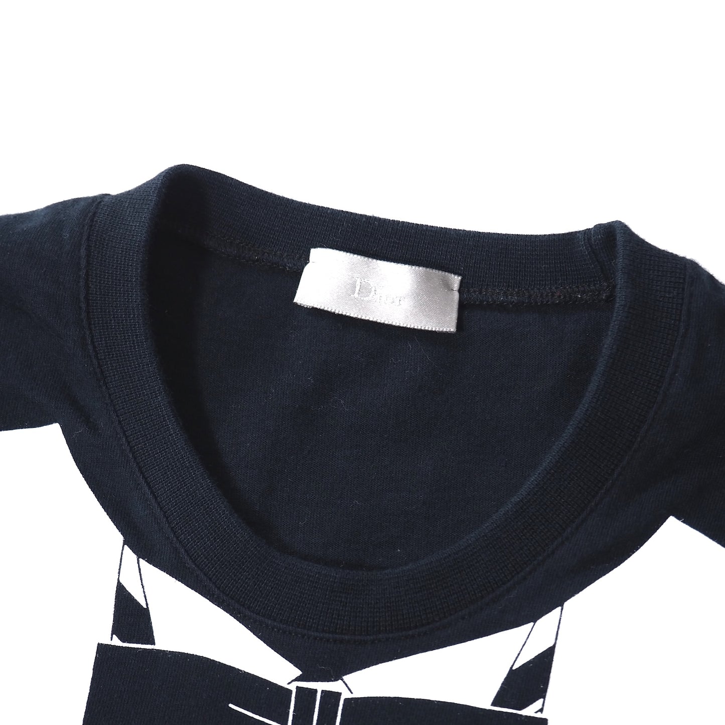 ディオールオム DIOR HOMME 06SS エディ期 騙し絵 タキシード 半袖 Tシャツ カットソー XS ブラック メンズ 正規品 5-ZH033