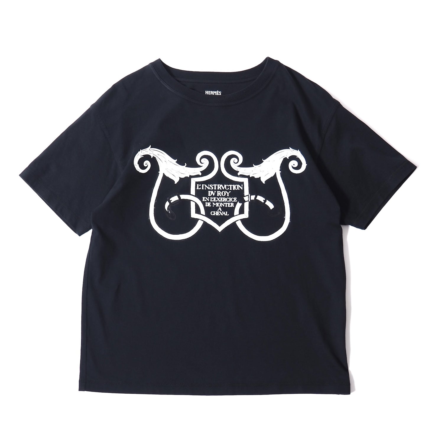 良品 エルメス HERMES 2021SS 半袖 Tシャツ カットソー 34 ブラック レディース 正規品 5-ZH036