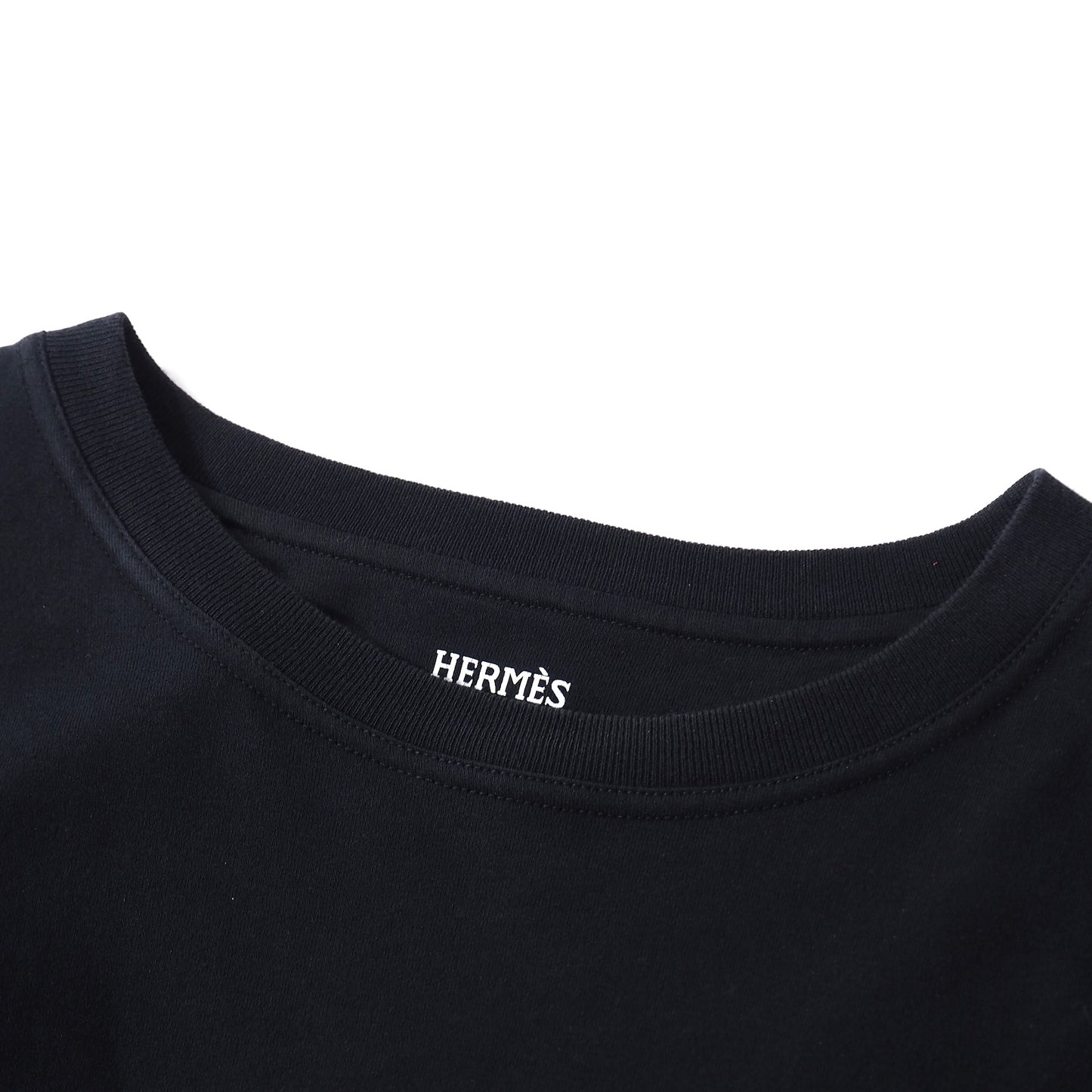 良品 エルメス HERMES 2021SS 半袖 Tシャツ カットソー 34 ブラック レディース 正規品 5-ZH036