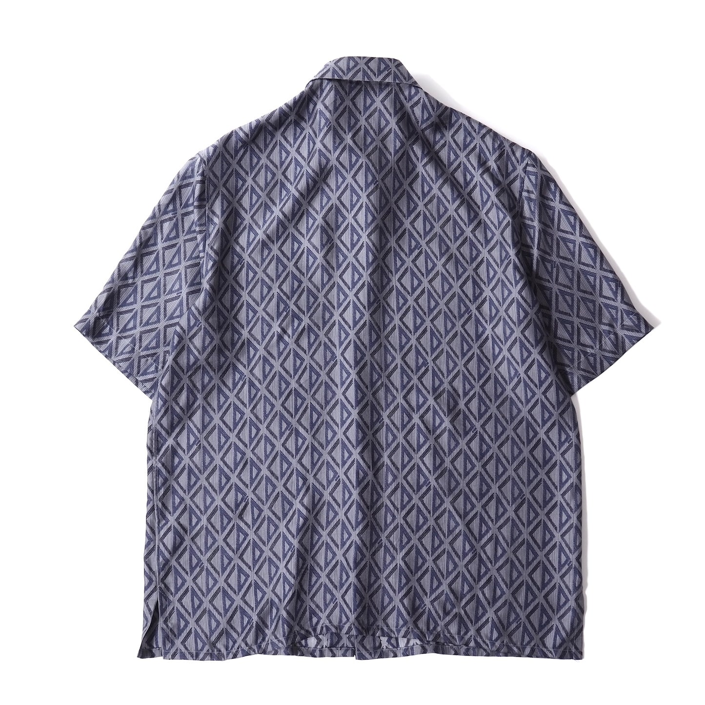 美品 ディオール DIOR 現行 CD ダイヤモンド シルク 半袖 シャツ 39 グレー メンズ 正規品 5-ZH037