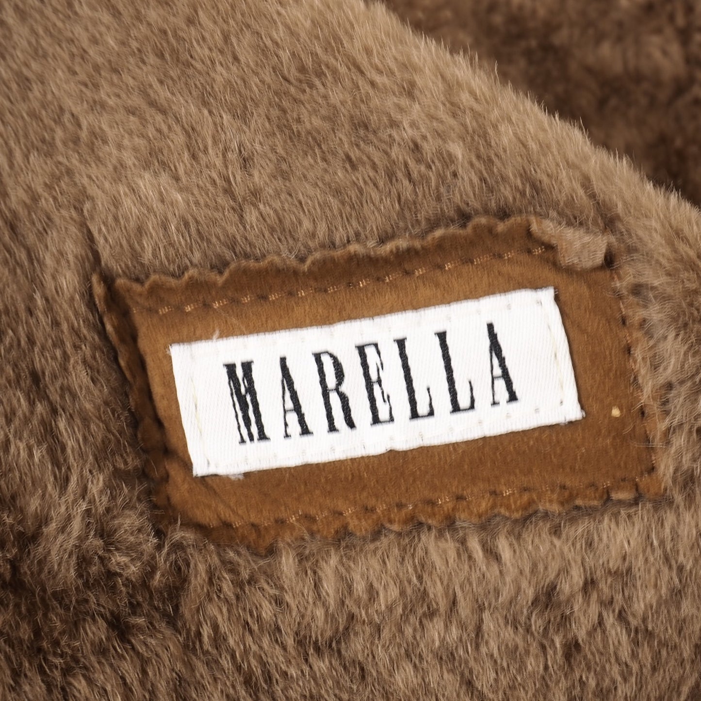 MARELLA ラムレザー ムートン ジャケット コート 40 ブラウン レディース 正規品 5-ZHF446