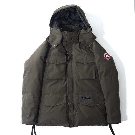 カナダグース CANADA GOOSE JPタグ KAMLOOPS フード付き ダウンジャケット L カーキ メンズ 正規品 5-ZI004