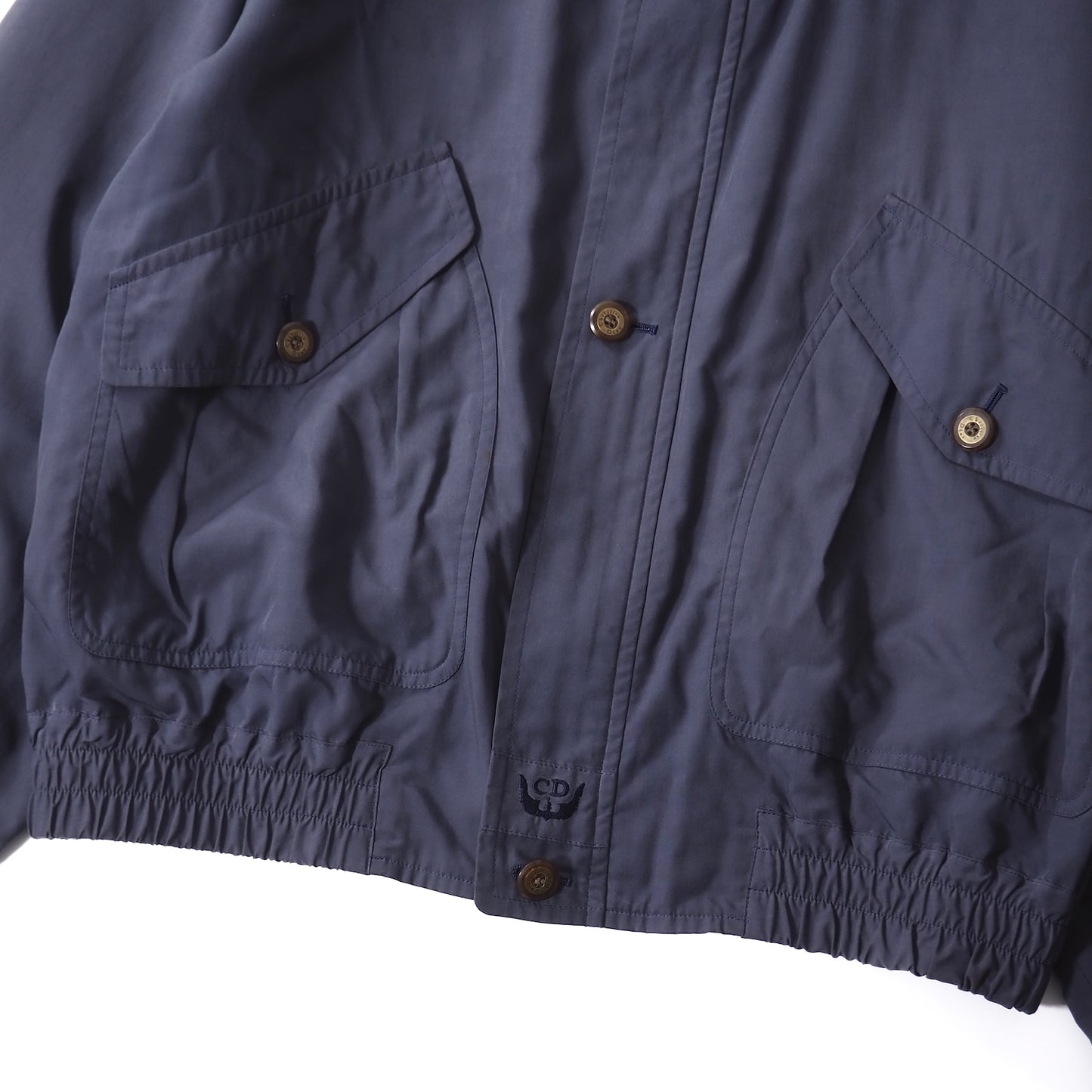 クリスチャンディオール Christian Dior MONSIEUR ヴィンテージ フェイクレザー ディテール ジャケット LL ネイビー メンズ 正規品 5-ZI007