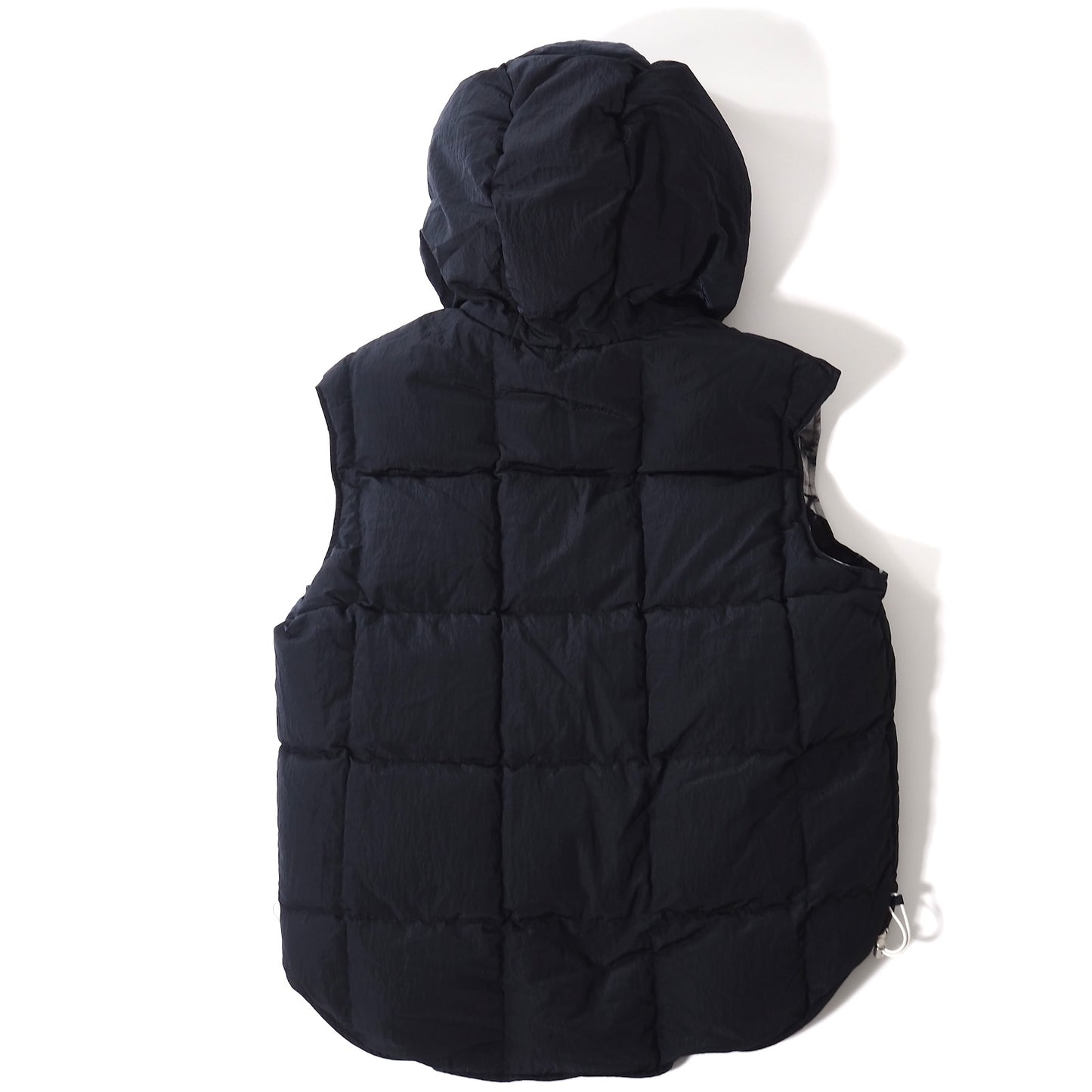 美品 エンポリオアルマーニ EMPORIO ARMANI 21年製 リバーシブル フーデッド ダウン ベスト 50 ネイビー メンズ 正規品 5-ZI011