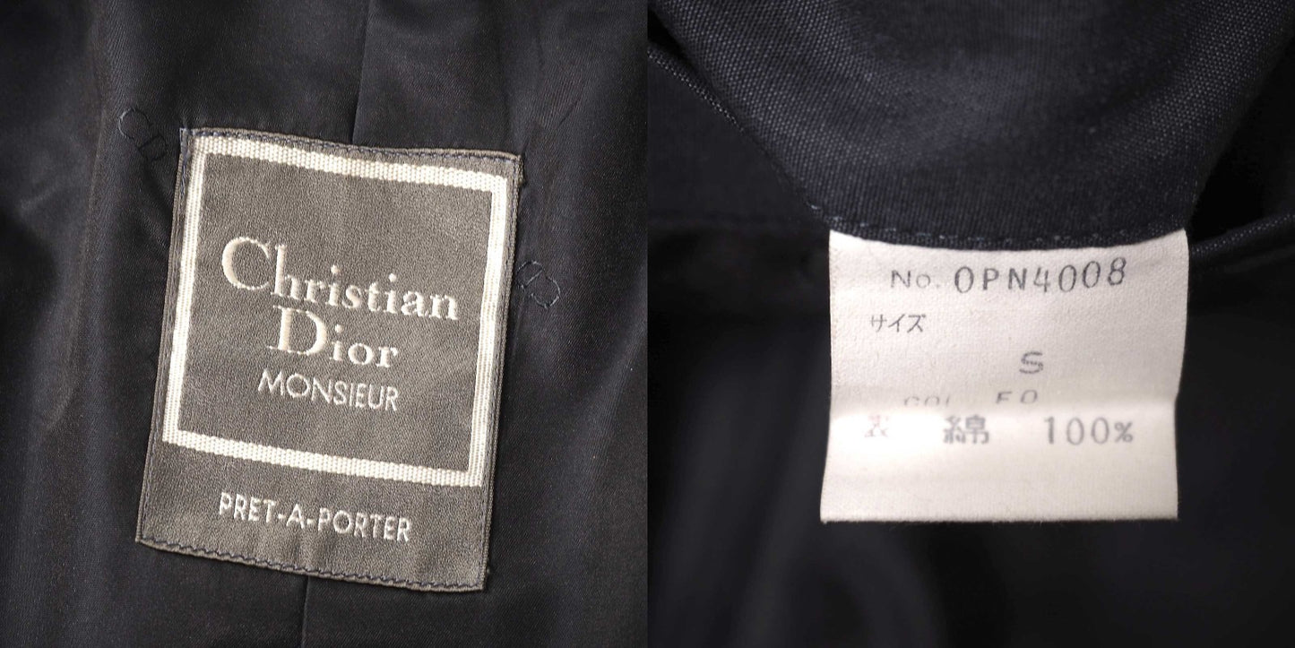 クリスチャンディオール Christian Dior MONSIEUR ヴィンテージ トレンチコート S ダークグレー メンズ 正規品 5-ZI016