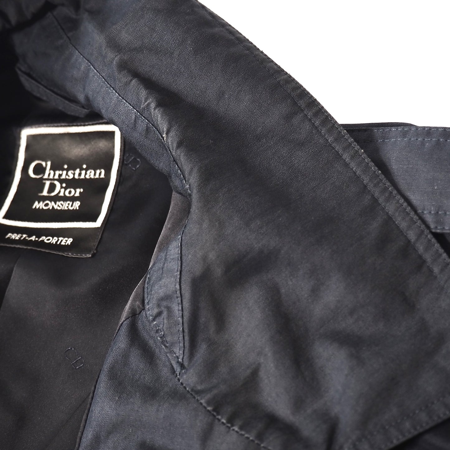 クリスチャンディオール Christian Dior MONSIEUR ヴィンテージ トレンチコート S ダークグレー メンズ 正規品 5-ZI016