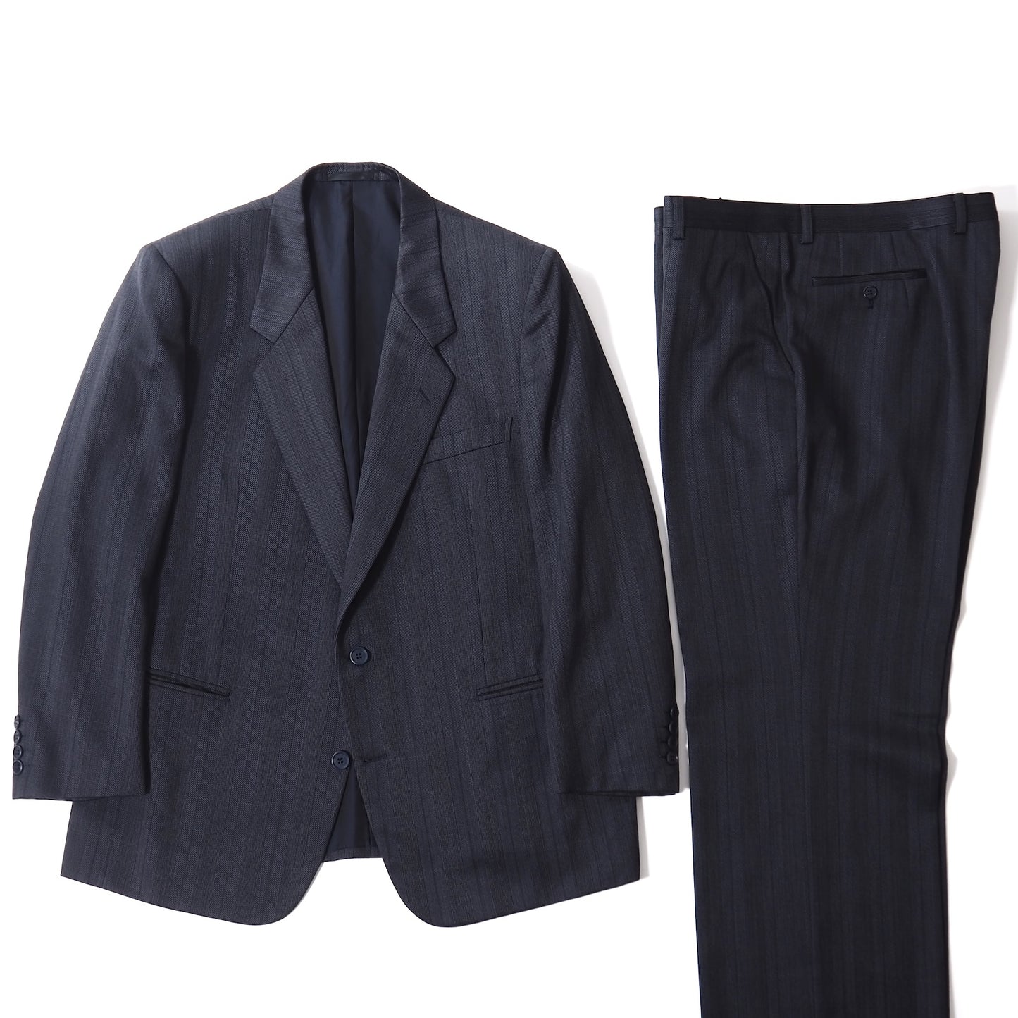 クリスチャンディオール Christian Dior MONSIEUR ヴィンテージ ウール スーツ ヘリンボーン 103-98-175 ネイビー メンズ 正規品 5-ZI019