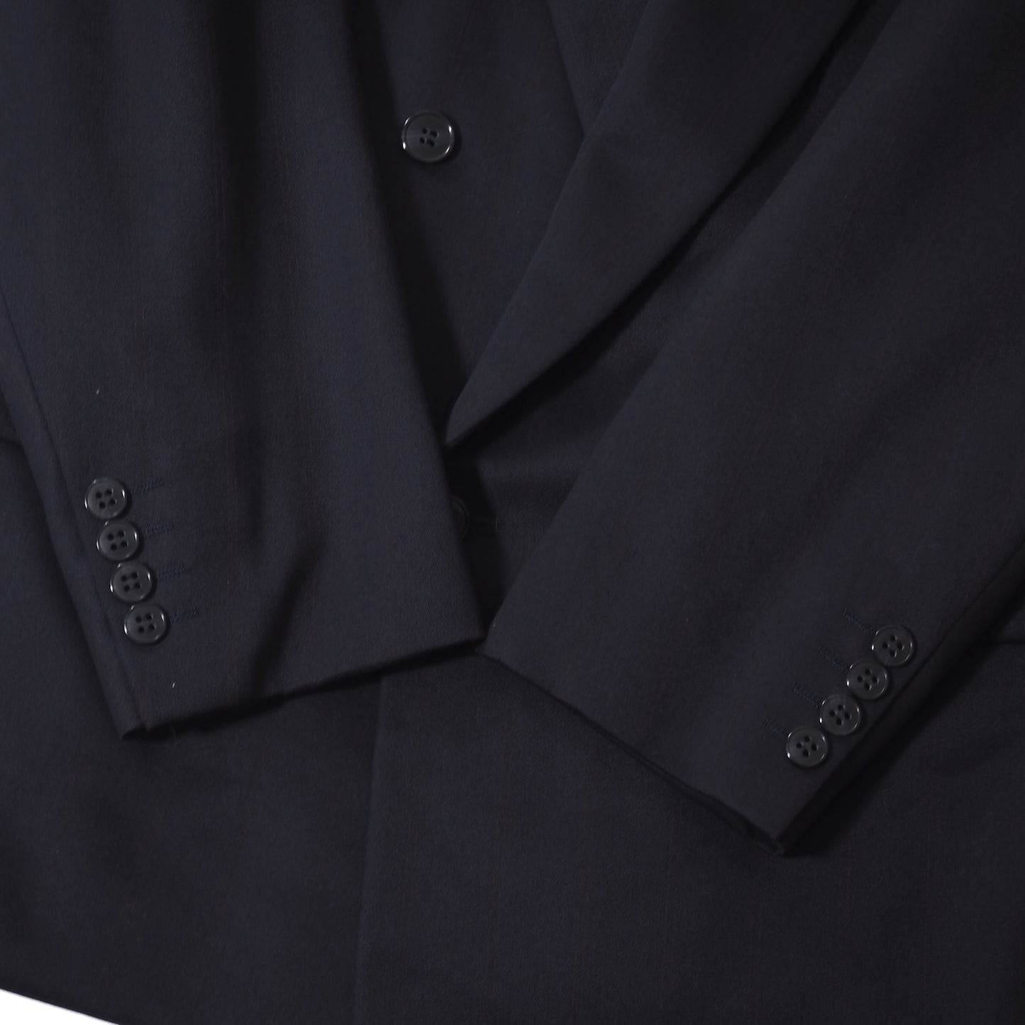 美品 クリスチャンディオール Christian Dior MONSIEUR ヴィンテージ ウール ダブルブレスト スーツ ジャケット パンツ ストライプ 94-82-175 L ネイビー メンズ 正規品 5-ZI018