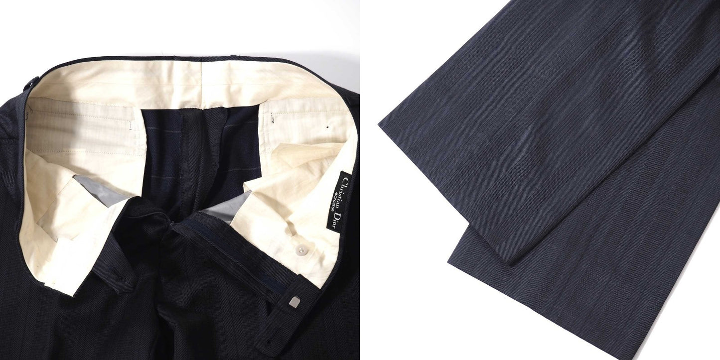 クリスチャンディオール Christian Dior MONSIEUR ヴィンテージ ウール スーツ ヘリンボーン 103-98-175 ネイビー メンズ 正規品 5-ZI019