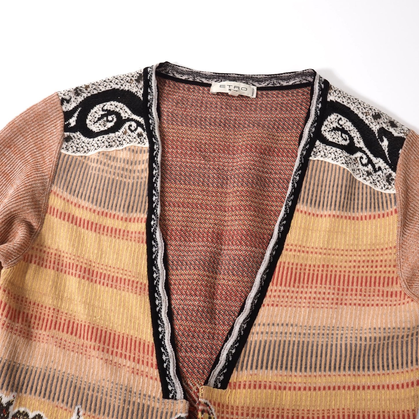 エトロ ETRO 花柄 刺繍 カーディガン 42 マルチカラー レディース 正規品 5-ZJ006