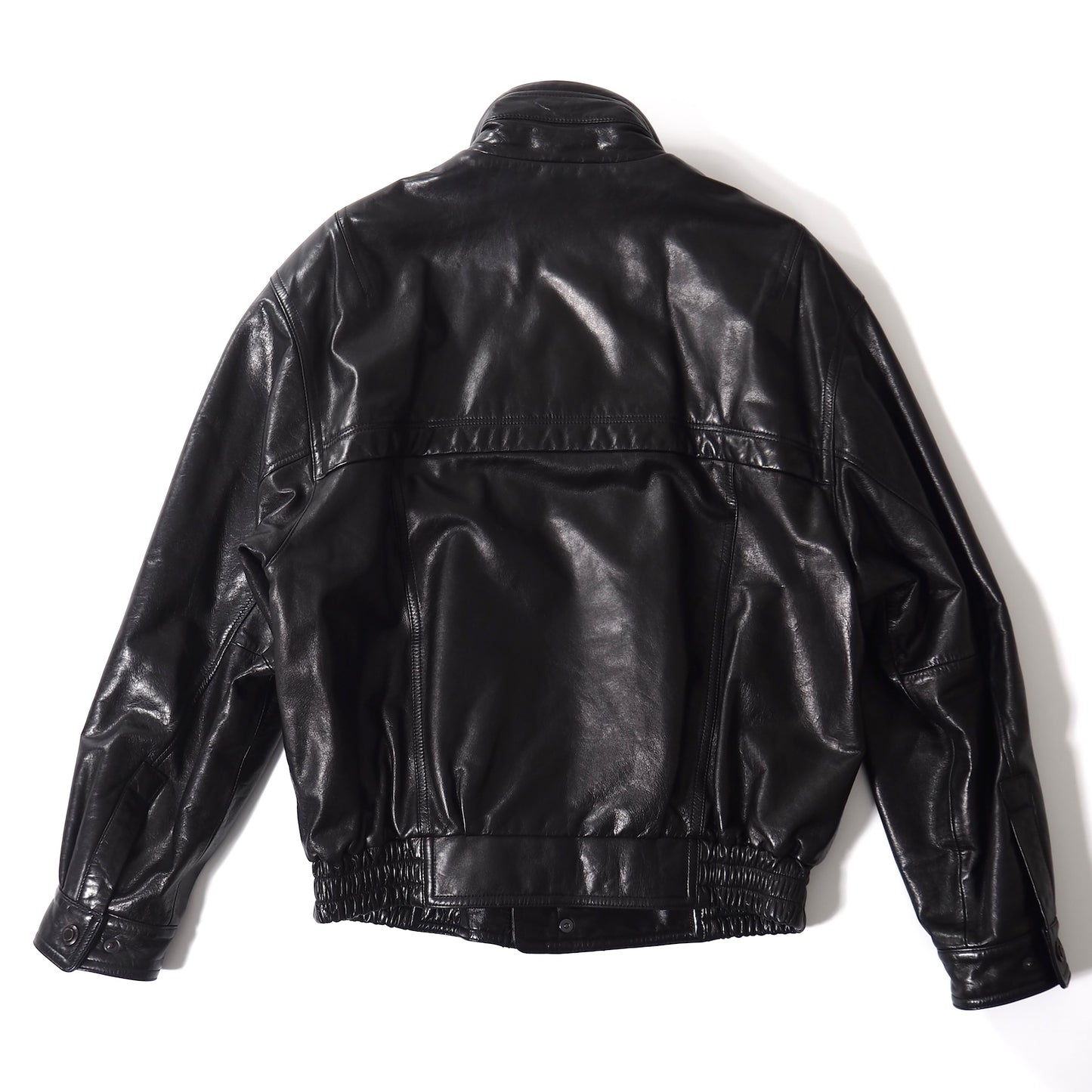 美品 ピエールバルマン PIERRE BALMAIN フルジップ ラムレザー ジャケット L ブラック メンズ 正規品 5-ZJ008