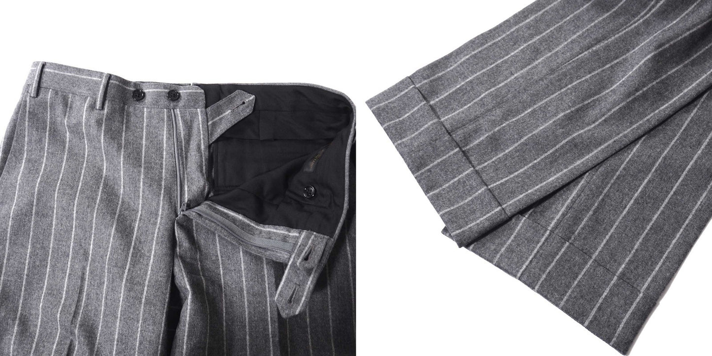 良品 コルネリアー二 CORNELIAN イタリア製 ウール ピークド スーツ ジャケット パンツ 46 グレー メンズ 正規品 5-ZJ009