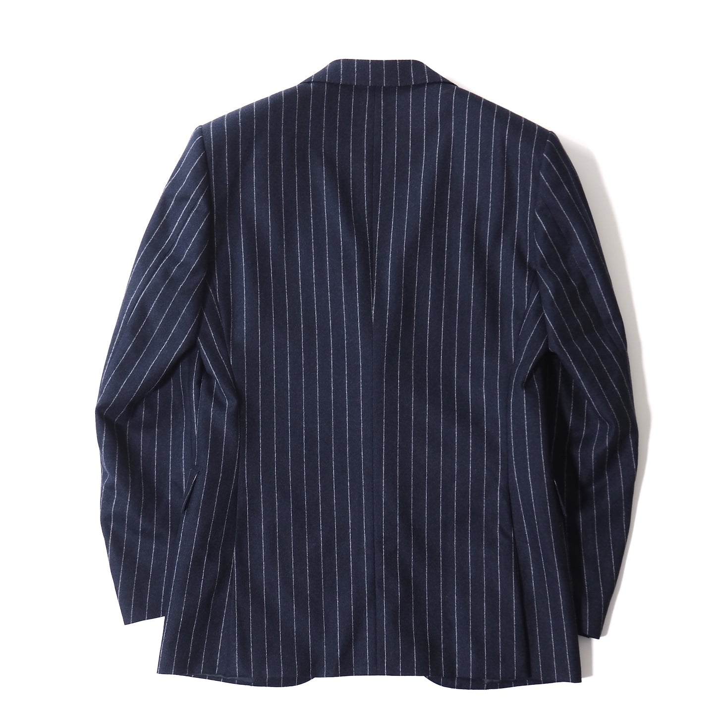 美品 コルネリアーニ CORNELIANI イタリア製 Super 120's ヴァージンウール ピークド セットアップスーツ 46 ネイビー メンズ 正規品 5-ZJ010