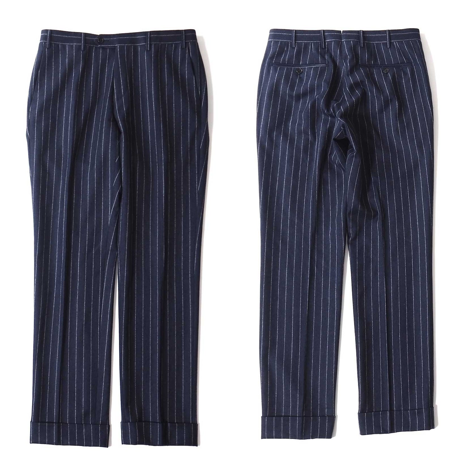 美品 コルネリアーニ CORNELIANI イタリア製 Super 120's ヴァージンウール ピークド セットアップスーツ 46 ネイビー メンズ 正規品 5-ZJ010