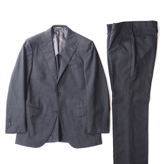 美品 ビームスエフ BEAMS F ウール スーツ ジャケット パンツ 95 M ダークグレー メンズ 正規品 5-ZJ012