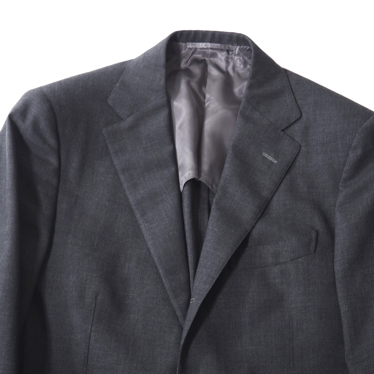 美品 ビームスエフ BEAMS F ウール スーツ ジャケット パンツ 95 M ダークグレー メンズ 正規品 5-ZJ012