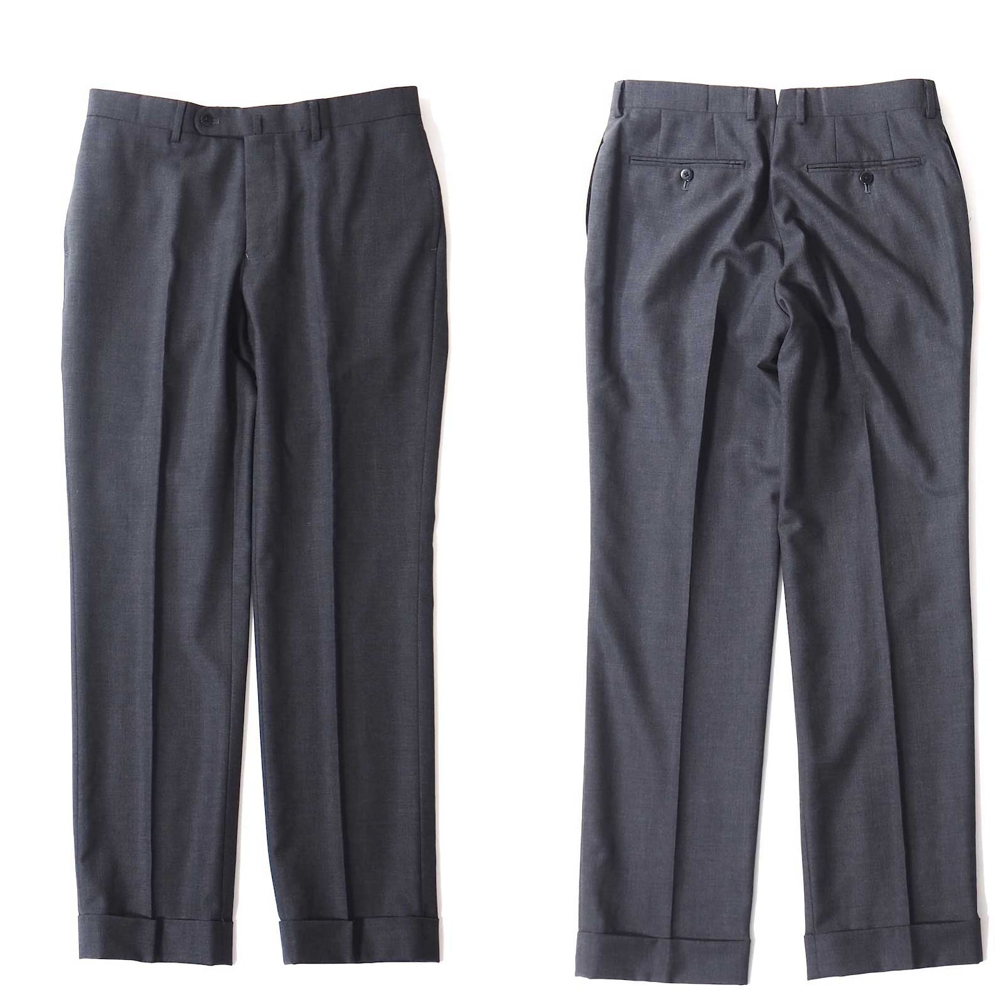 美品 ビームスエフ BEAMS F ウール スーツ ジャケット パンツ 95 M ダークグレー メンズ 正規品 5-ZJ012