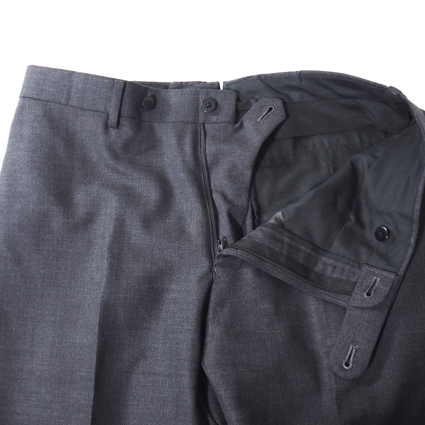 美品 ビームスエフ BEAMS F ウール スーツ ジャケット パンツ 95 M ダークグレー メンズ 正規品 5-ZJ012