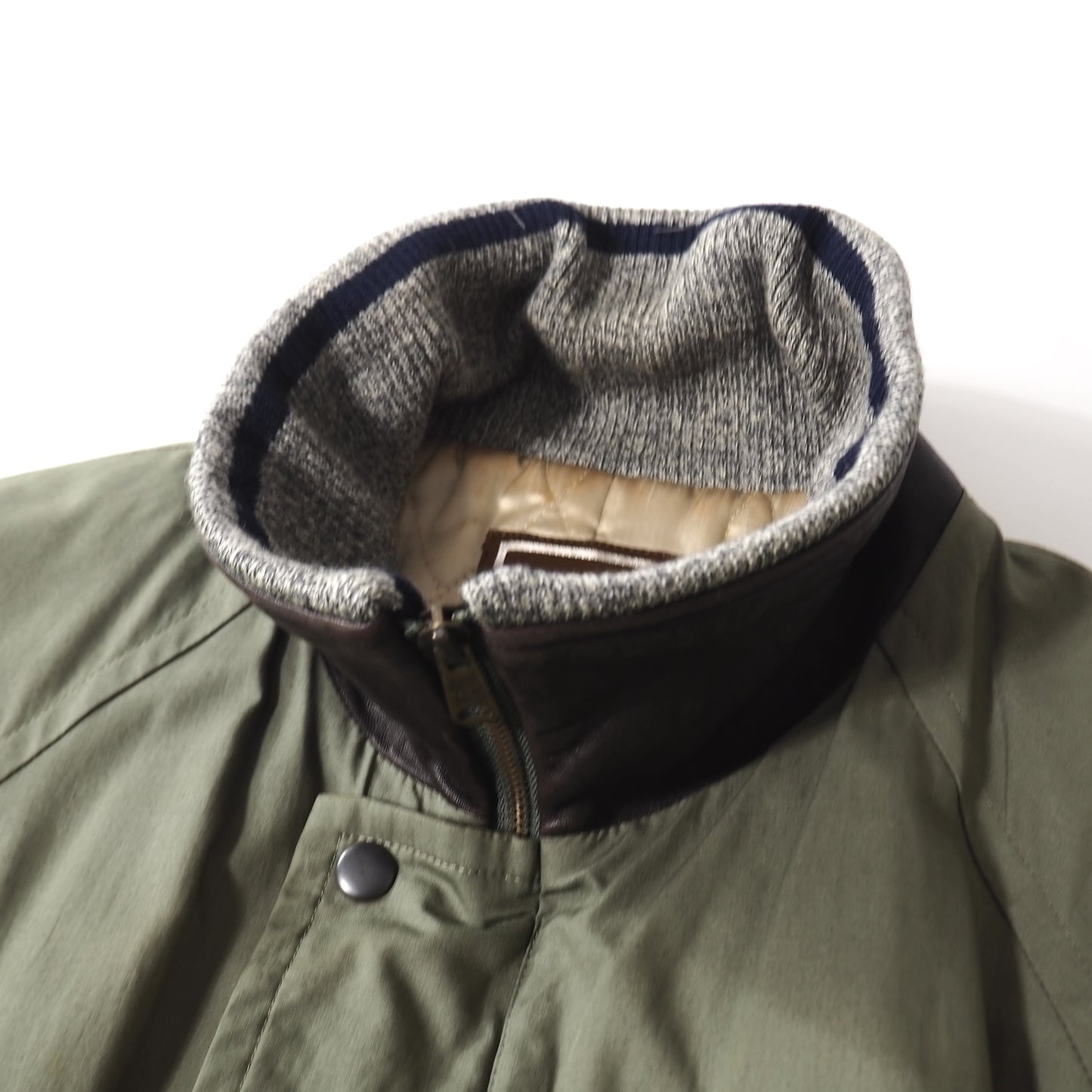 クリスチャンディオール Christian Dior MONSIEUR レザーディテール パデッド ジャケット S カーキ メンズ 正規品 5-ZJ017