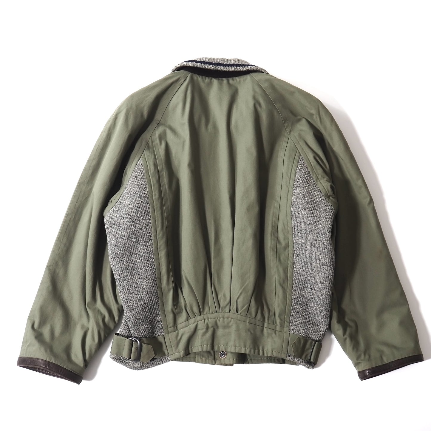 クリスチャンディオール Christian Dior MONSIEUR レザーディテール パデッド ジャケット S カーキ メンズ 正規品 5-ZJ017