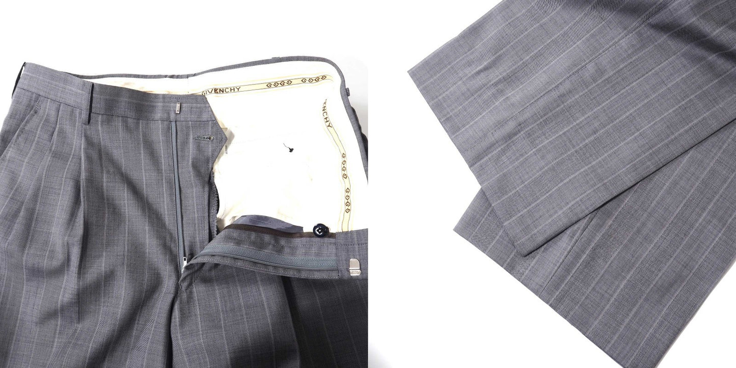 ジバンシー GIVENCHY ヴィンテージ ウール ダブルブレスト スーツ 90-78-165 グレー メンズ 正規品 5-ZJ018