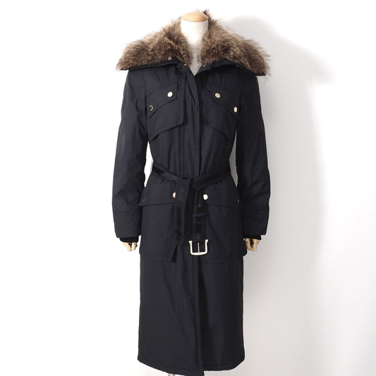 良品 グッチ GUCCI マーモットファー パデッドコート 中綿 38 ブラック レディース 正規品 5-ZJ019