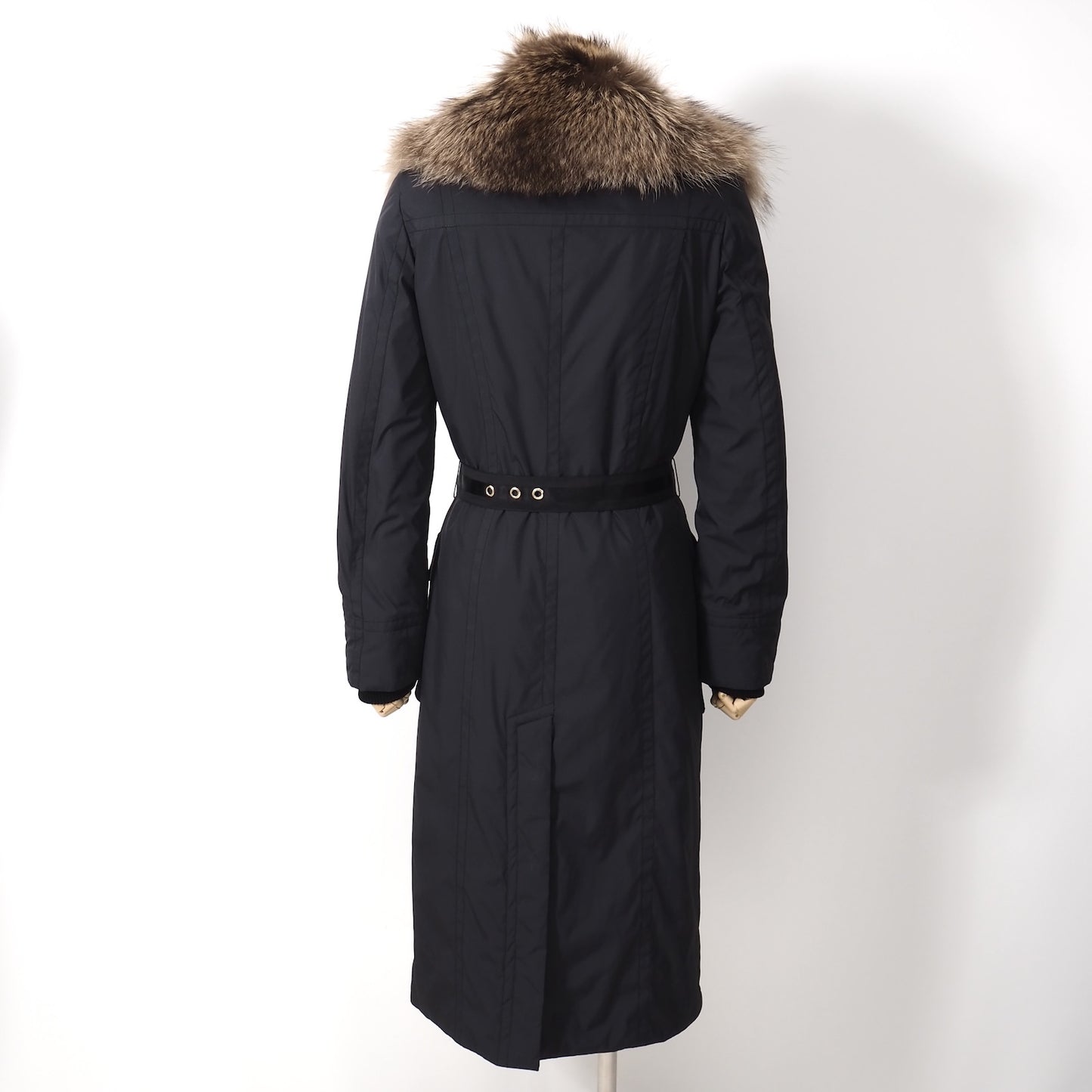 良品 グッチ GUCCI マーモットファー パデッドコート 中綿 38 ブラック レディース 正規品 5-ZJ019