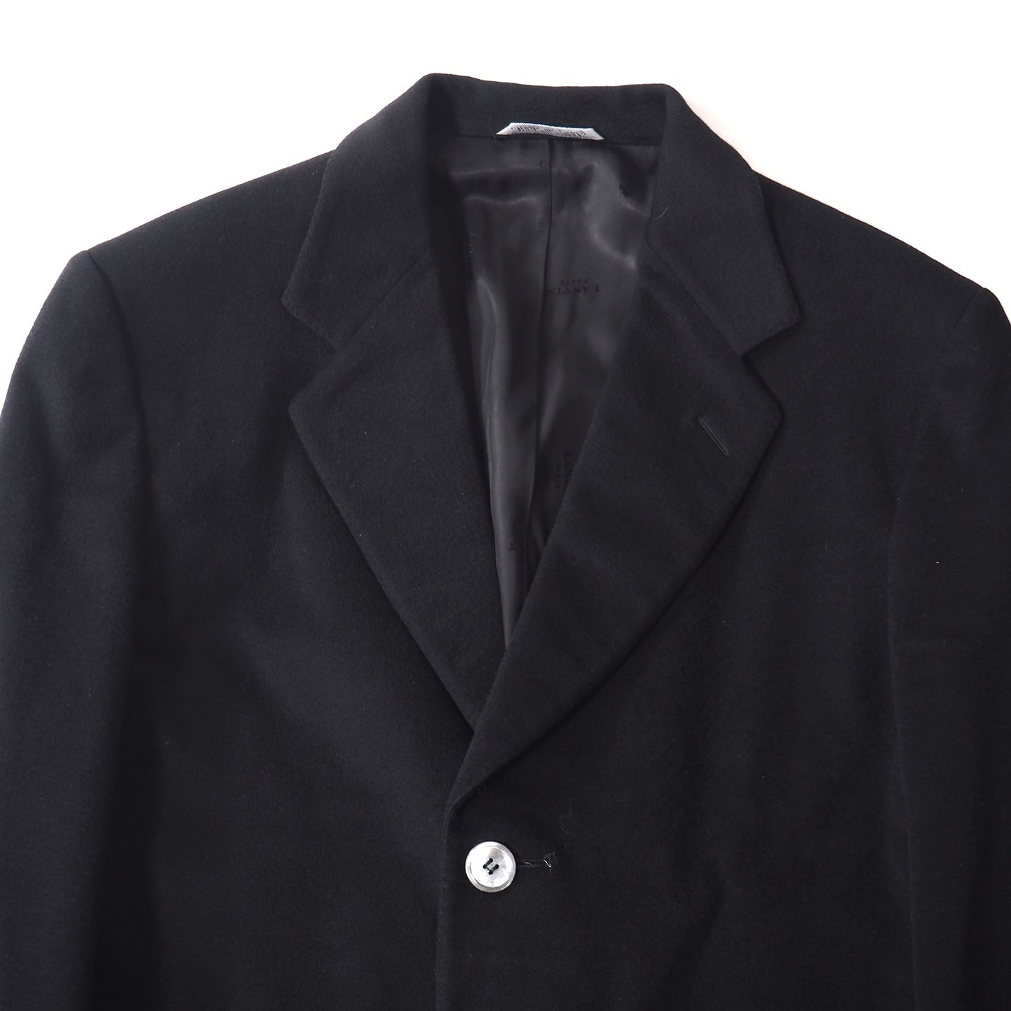 ランバン LANVIN イタリア製 ピュアカシミア チェスター コート 48 ブラック メンズ 正規品 5-ZJ034