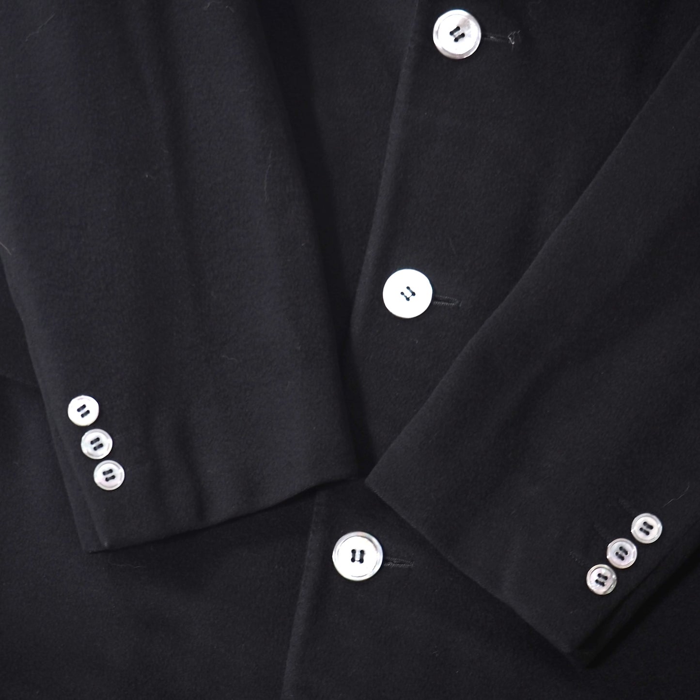 ランバン LANVIN イタリア製 ピュアカシミア チェスター コート 48 ブラック メンズ 正規品 5-ZJ034