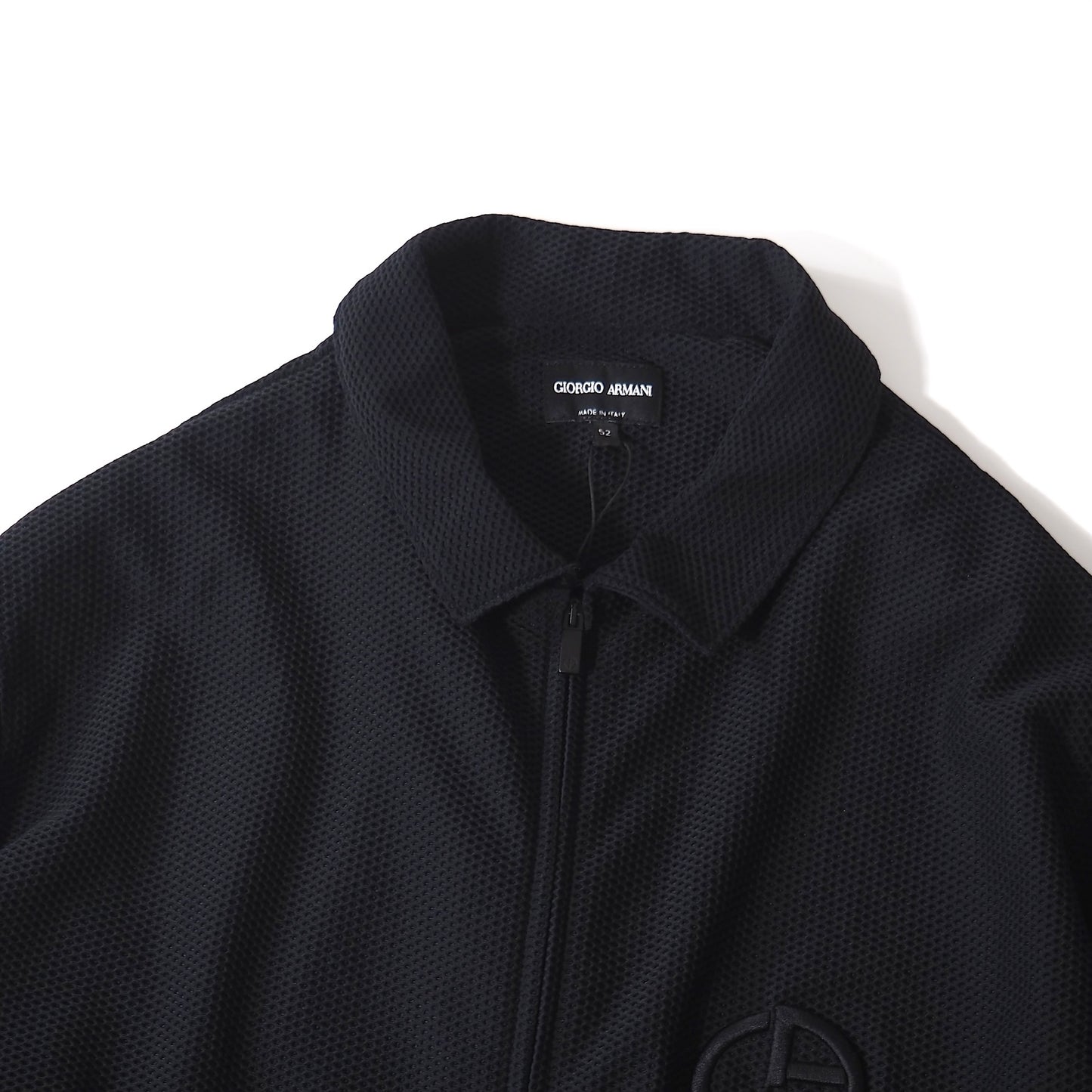 未使用 ジョルジオアルマーニ GIORGIO ARMANI イタリア製 20年製 ダブルジップ ジャケット 52 ブラック メンズ 正規品 5-ZJ036