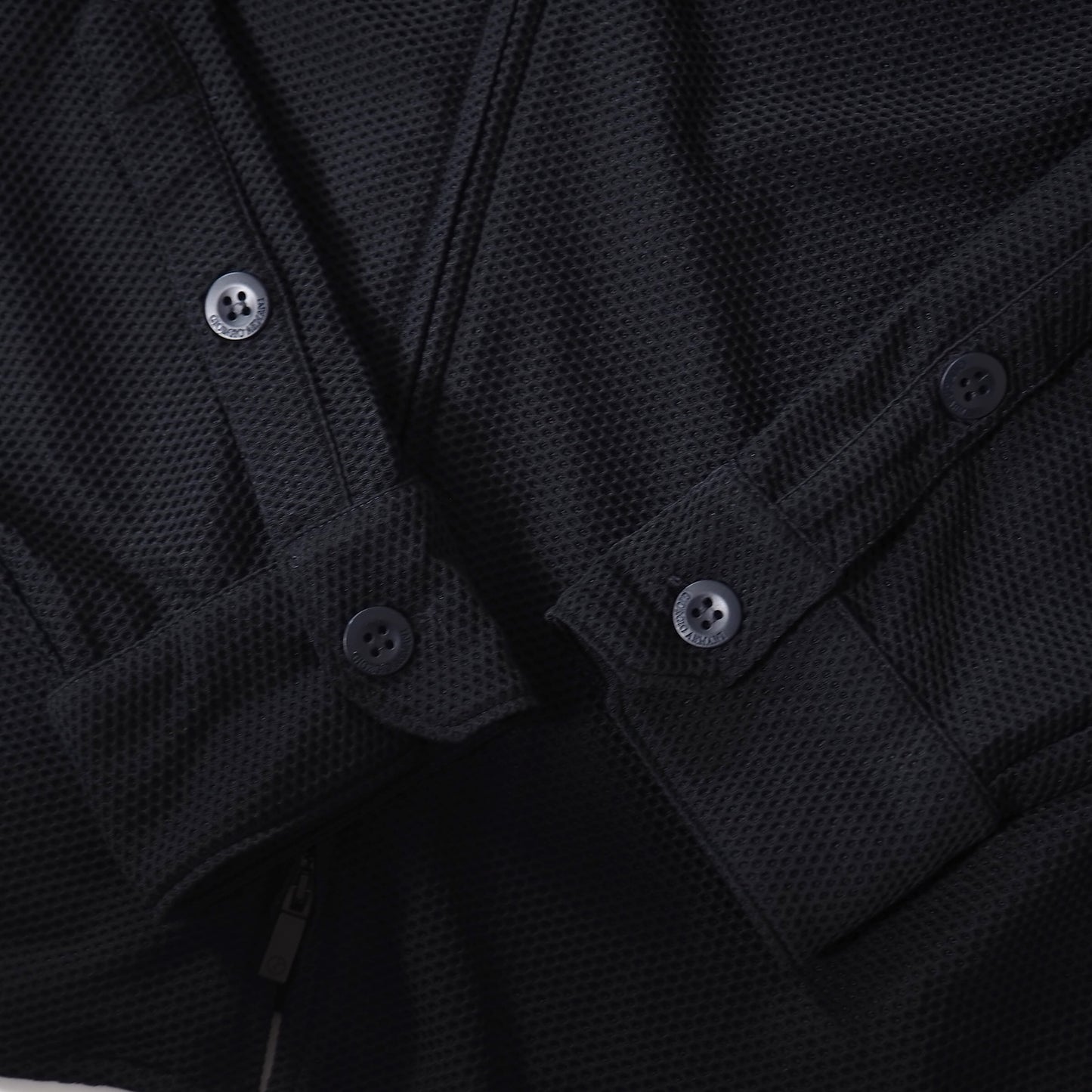 未使用 ジョルジオアルマーニ GIORGIO ARMANI イタリア製 20年製 ダブルジップ ジャケット 52 ブラック メンズ 正規品 5-ZJ036