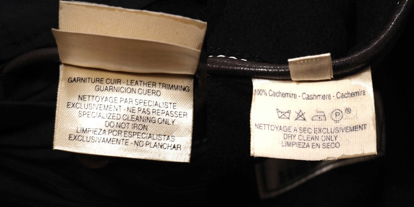 エルメス HERMES ヴィンテージ フランス製 レザーディテール インナー付き ジャケット ブルゾン 52 ダークネイビー メンズ 正規品 5-ZJ039