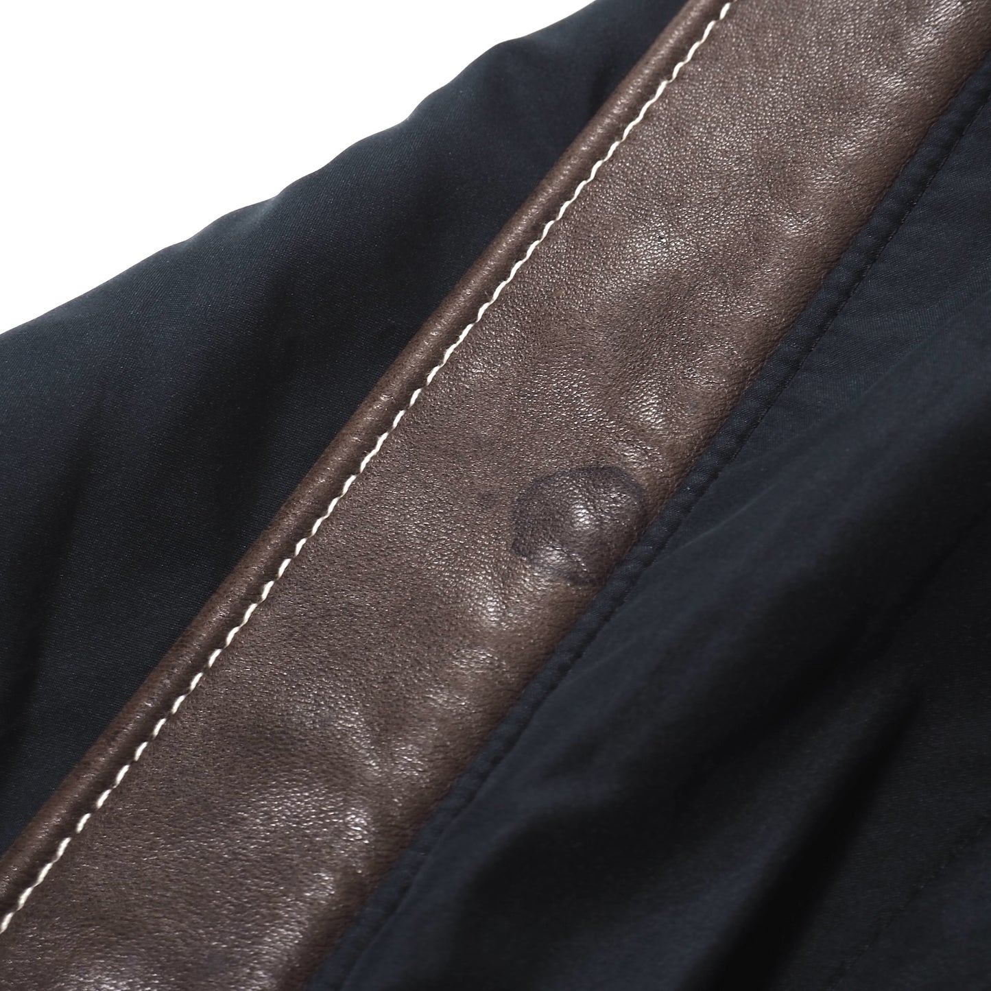 エルメス HERMES ヴィンテージ フランス製 レザーディテール インナー付き ジャケット ブルゾン 52 ダークネイビー メンズ 正規品 5-ZJ039