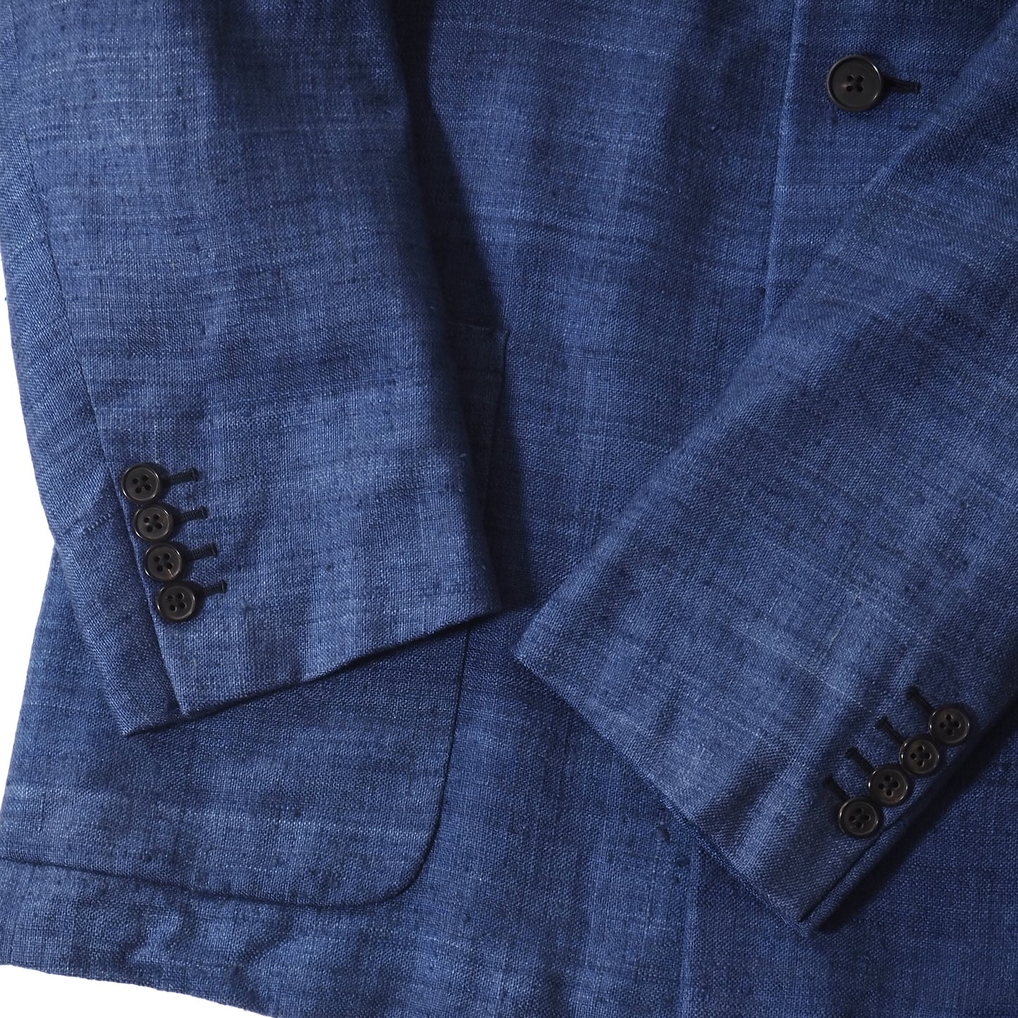 良品 エルメス HERMES ヴィンテージ イタリア製 ピュアシルク スタンドカラー ジャケット 48 ブルー メンズ 正規品 5-ZJ042