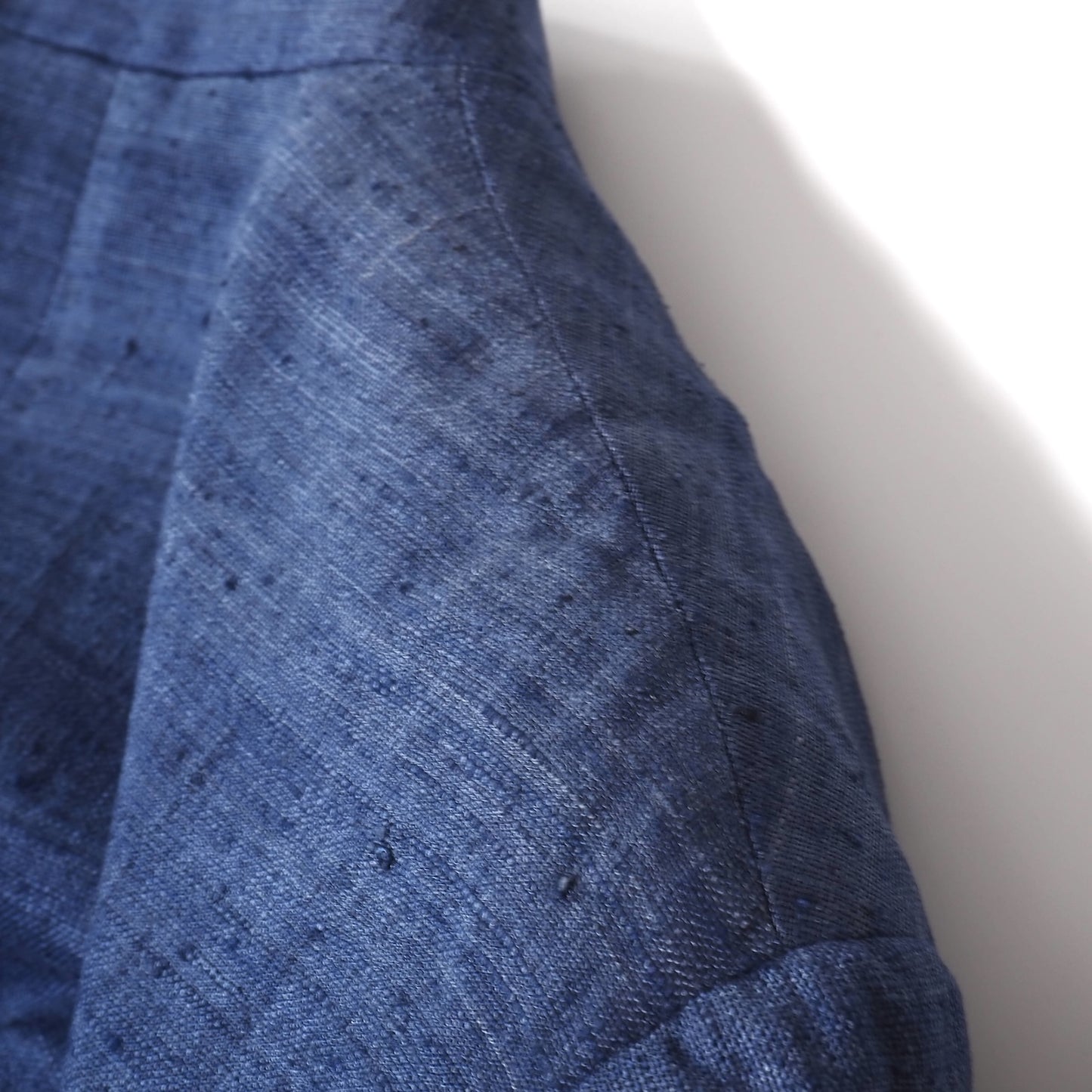 良品 エルメス HERMES ヴィンテージ イタリア製 ピュアシルク スタンドカラー ジャケット 48 ブルー メンズ 正規品 5-ZJ042