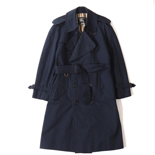 バーバリー Burberrys ヴィンテージ イングランド製 英国 トレンチコート 裏地チェック柄 ネイビー メンズ 正規品 5-ZJ048