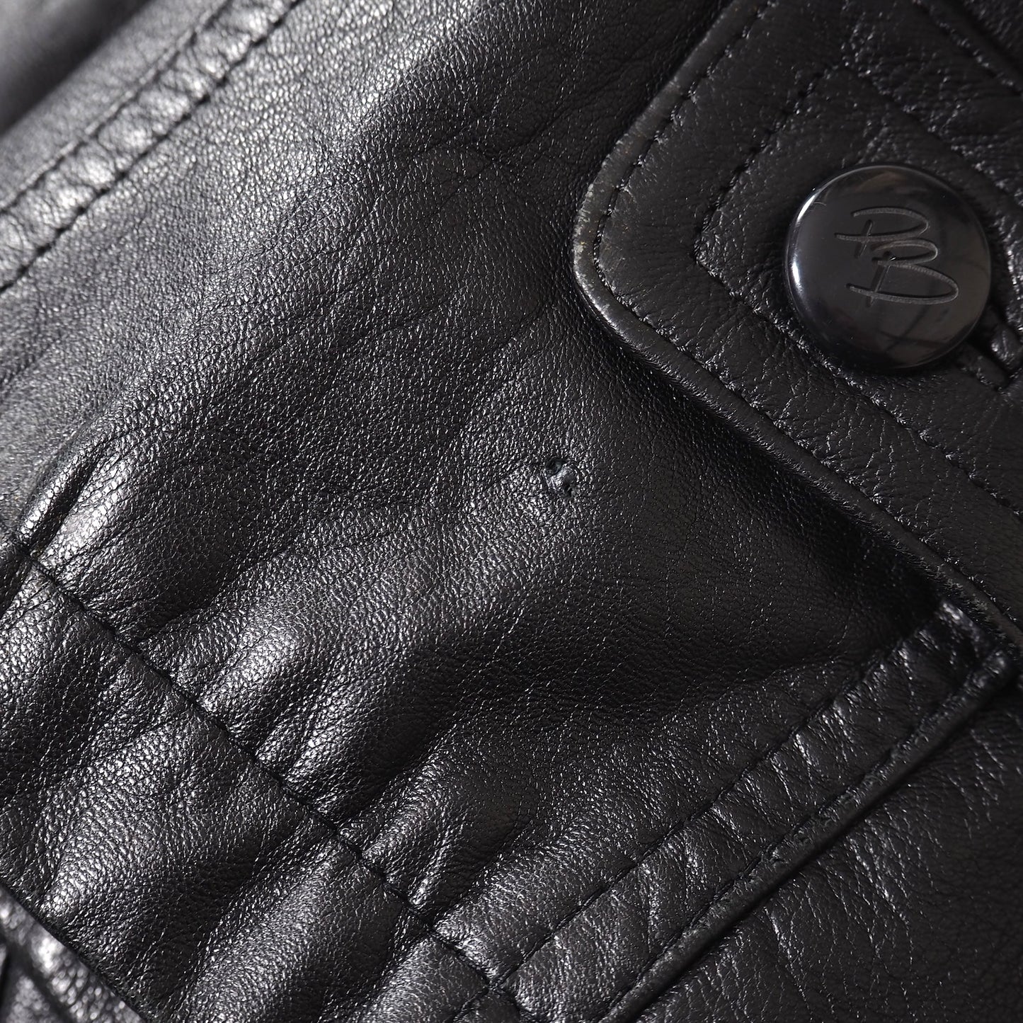 ピエールバルマン PIERRE BALMAIN ラムレザー ジャケット 中綿 L ブラック メンズ 正規品 5-ZJ049