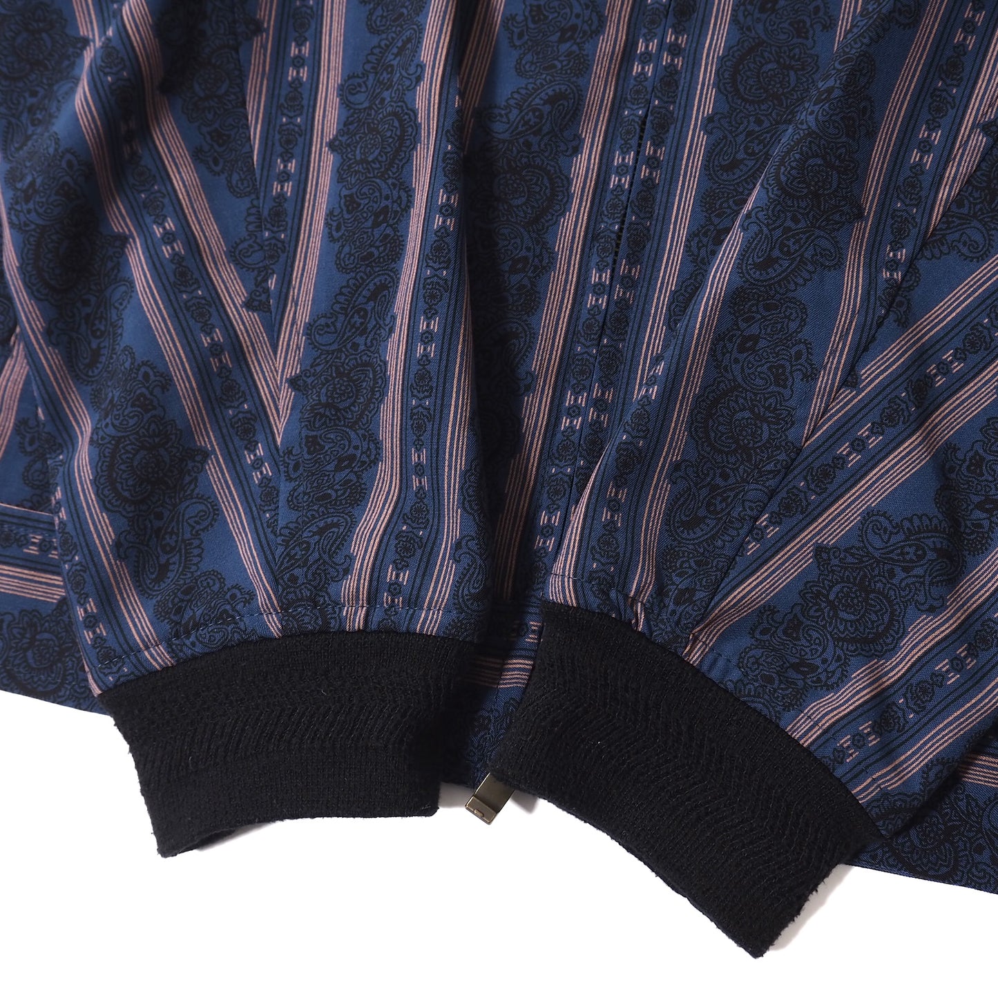 良品 メンズビギ MENS BIGI 総柄 ペイズリー柄 セットアップ ウエストゴム 01 ネイビー メンズ 正規品 5-ZJ052