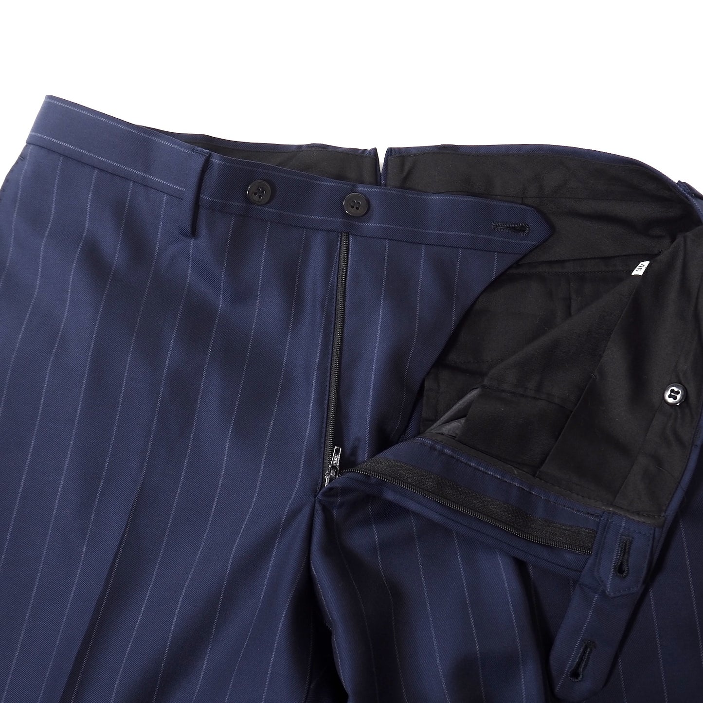 良品 リングジャケット RING JACKET リングヂャケット ウール ストライプ スーツ ジャケット パンツ 46 ネイビー メンズ 正規品 5-ZJ057