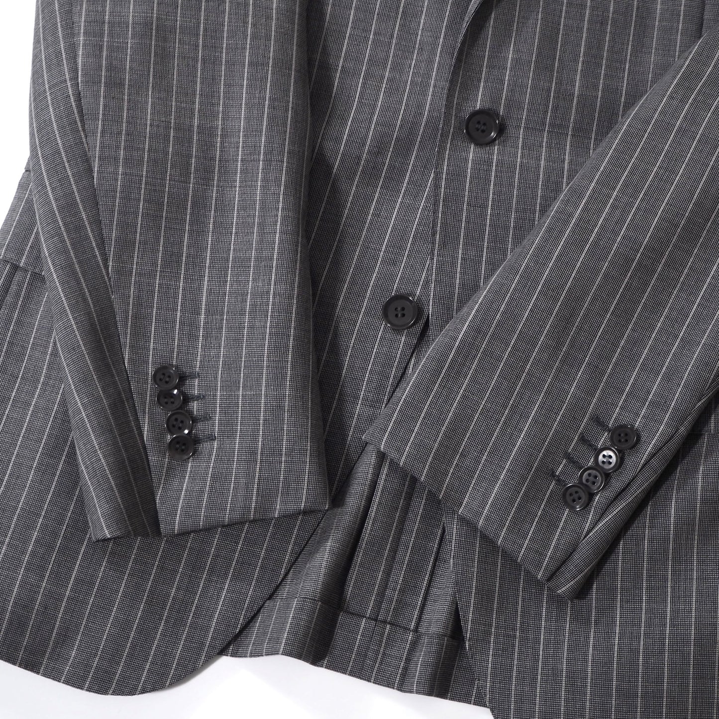 美品 リングジャケット RING JACKET リングヂャケット ウール スーツ 46 グレー メンズ 正規品 5-ZJ059