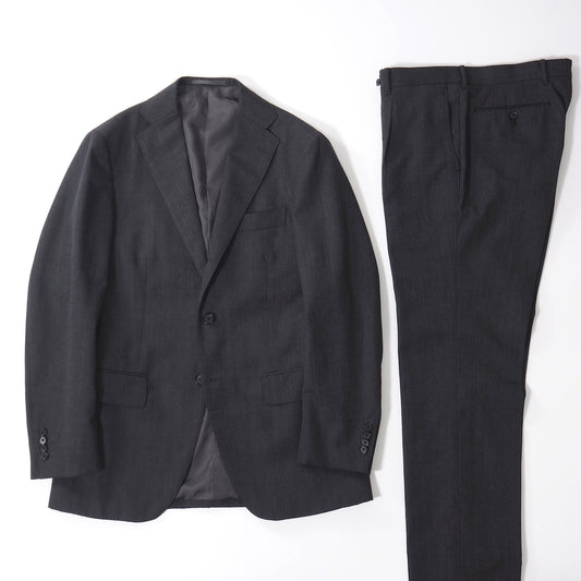 美品 リングジャケット RING JACKET リングヂャケット ウール スーツ ジャケット パンツ 46 ダークグレー メンズ 正規品 5-ZJ060