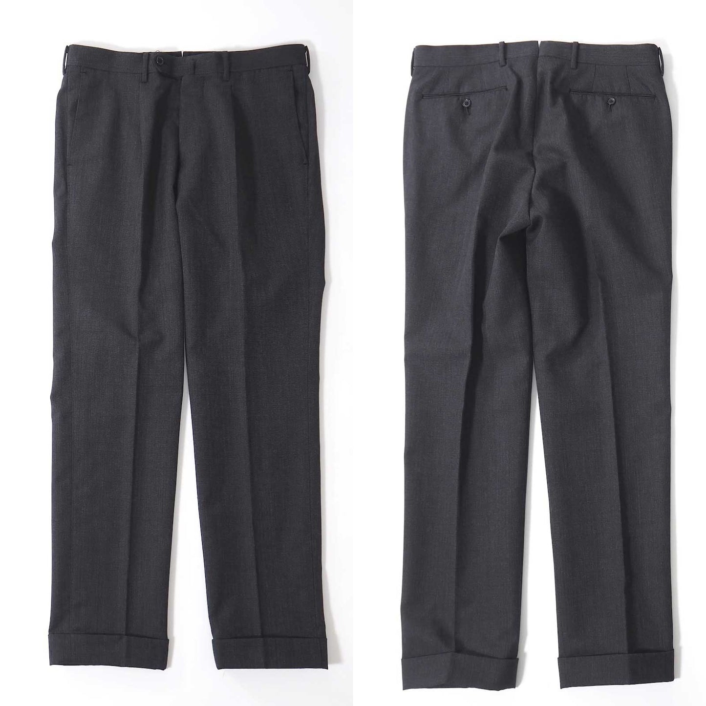 美品 リングジャケット RING JACKET リングヂャケット ウール スーツ ジャケット パンツ 46 ダークグレー メンズ 正規品 5-ZJ060