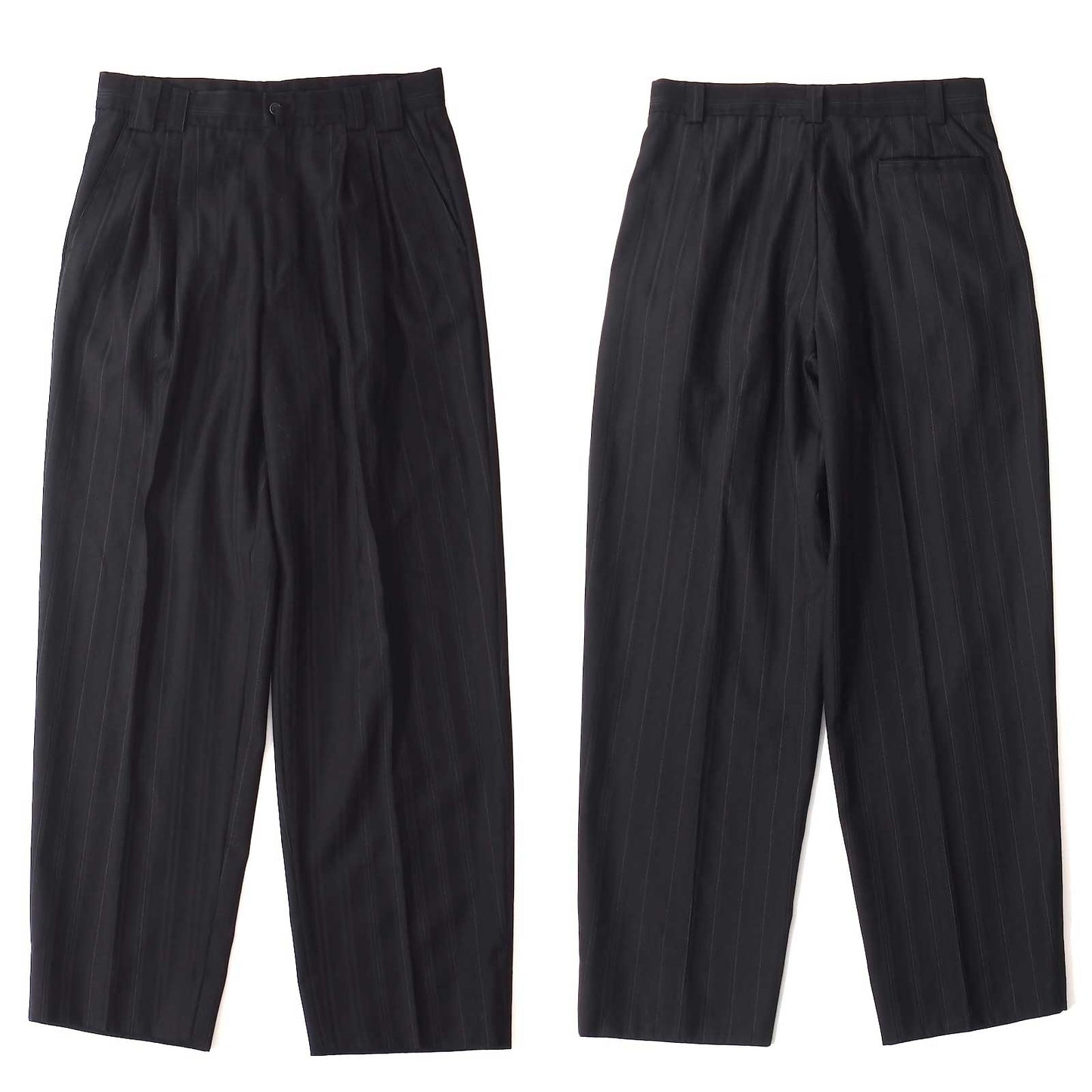 ジャンニヴェルサーチ GIANNI VERSACE ヴィンテージ ウール ダブルブレスト ストライプ スーツ 50 ダークグレー メンズ 正規品 5-ZJ068